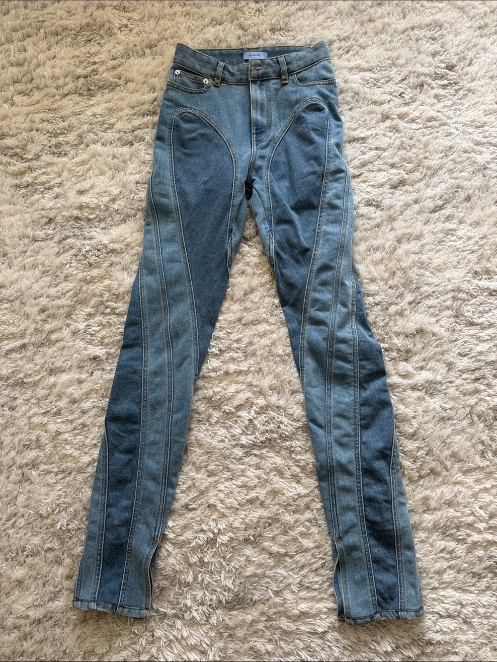 Mugler Jeans contrast denim like new unworn no tag